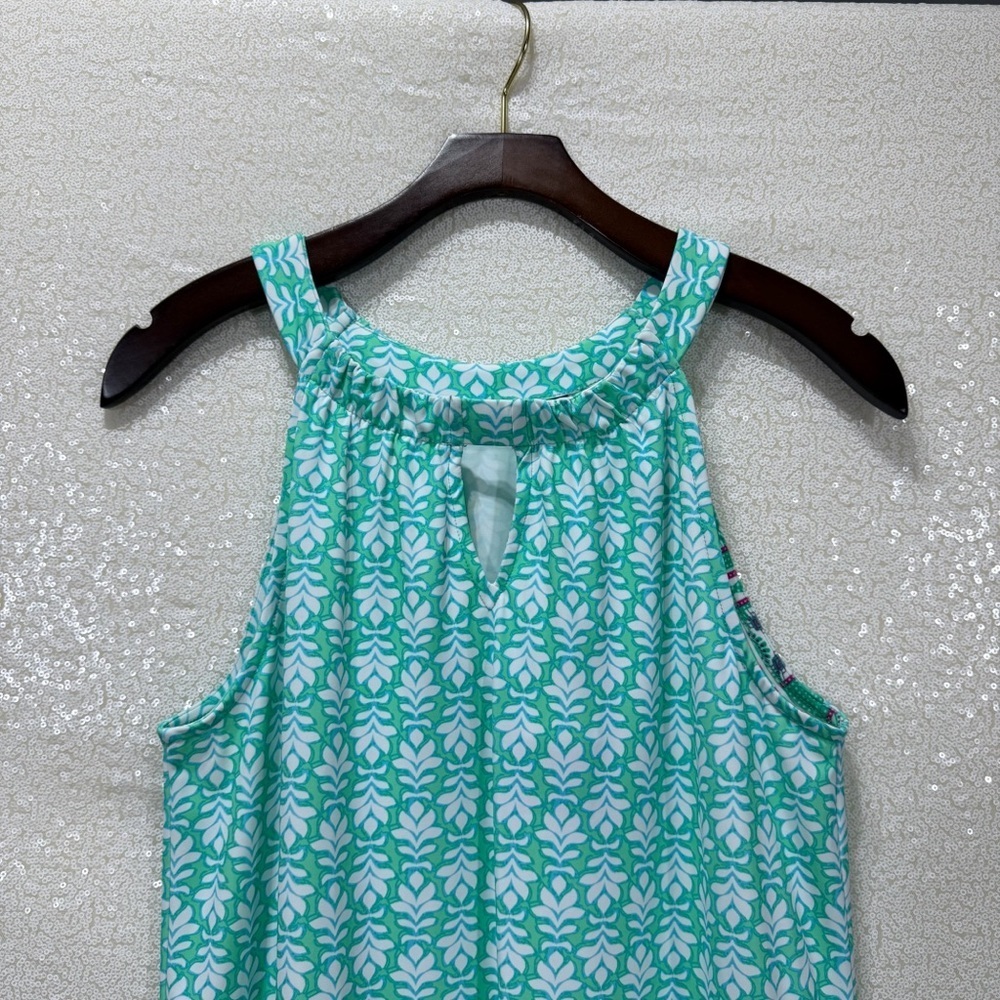 Cabana Life UPF 50+ Green Print Sleeveless Shift Dress Small NWT Travel Resort - Picture 10 of 12